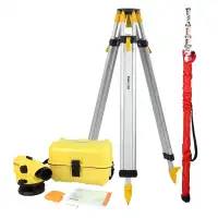 GEOMAX Nivelliergerät ZAL324 mit Koffer, Justagewerkzeug, Bedienungsanleitung, GEOMAX Stativ und Teleskop-Nivellierlatte