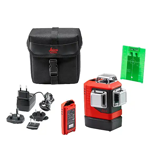 Leica L6Gs Multi-Linienlaser mit Tasche, Zieltafel, Ladegerät und Li-Ion Akku