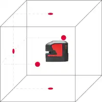 Darstellung der Funktion des Leica LINO P5 Punktlaser