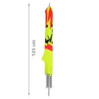 Nestle Warnpyramide 90 CM, Rauchverbotsymbol NZ01, Gelb Retroreflektierend mit Mittelfuß